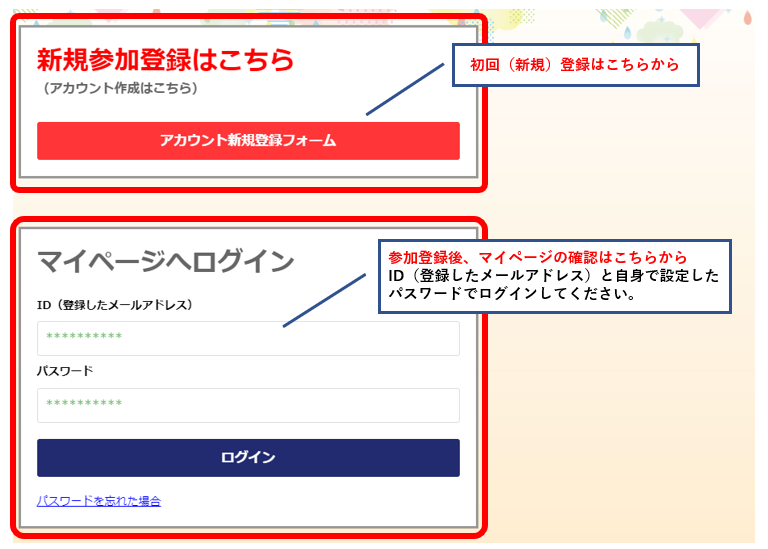 参加登録の方法